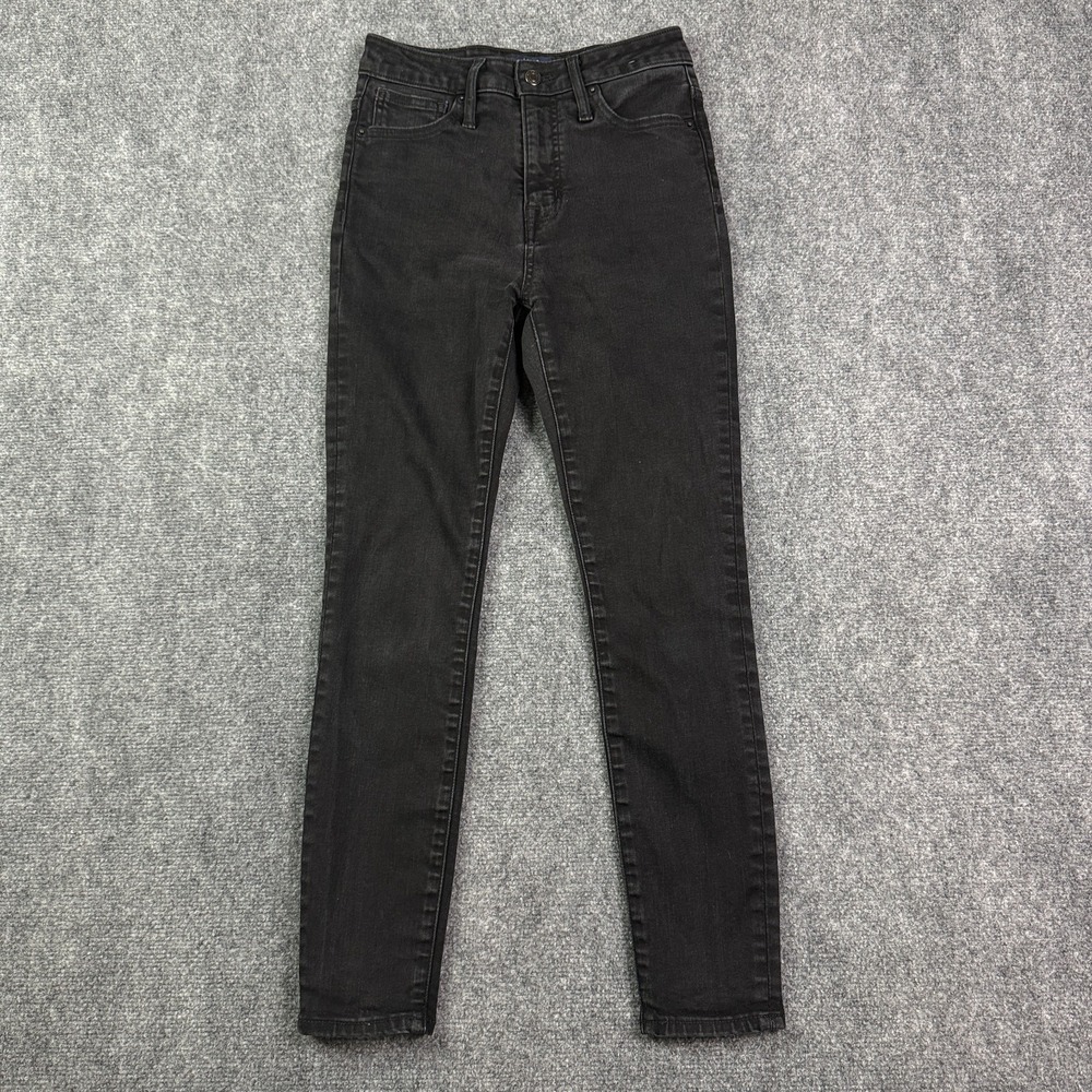 J.Crew Mercantile Curvy Skinny Jeans Womens 27 Black Highest Rise Stretch